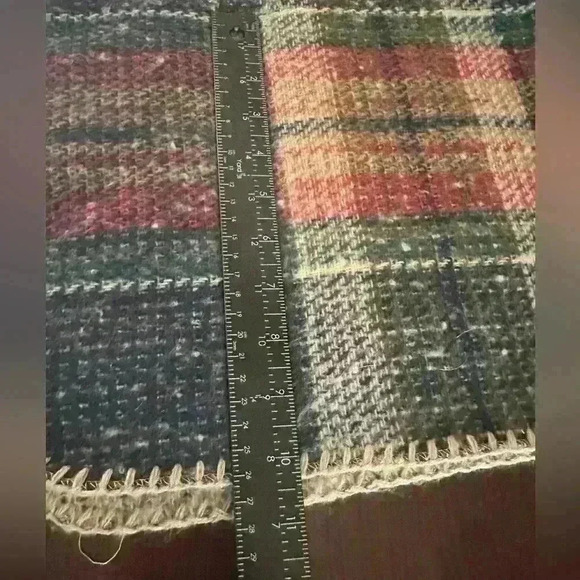 Plaid‎ Women’s Shawl One Size Tartan Plaid Poncho Open Front Winter Blanket Boho - Picture 7 of 9